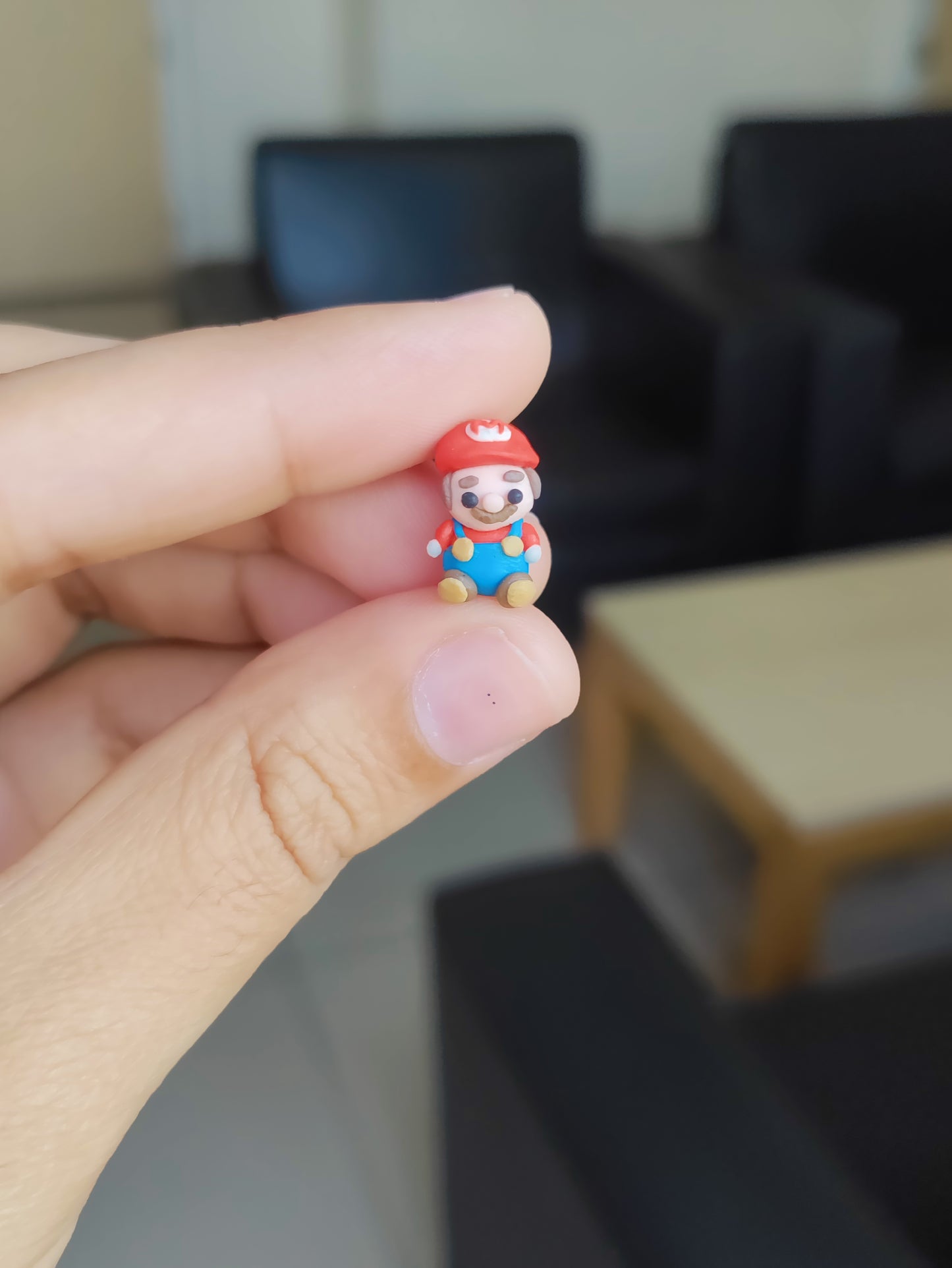 Micro miniature Mario doll