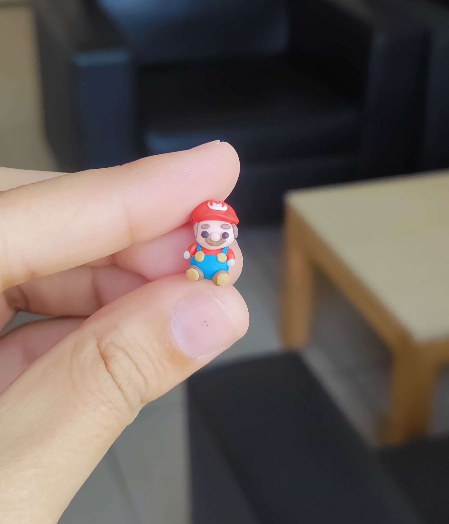 Micro miniature Mario doll