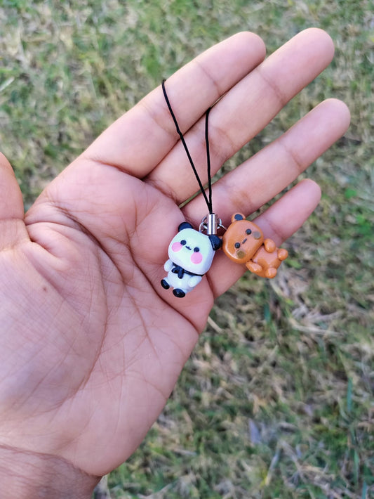 Bubu and Dudu charm, keychain/ miniature figures