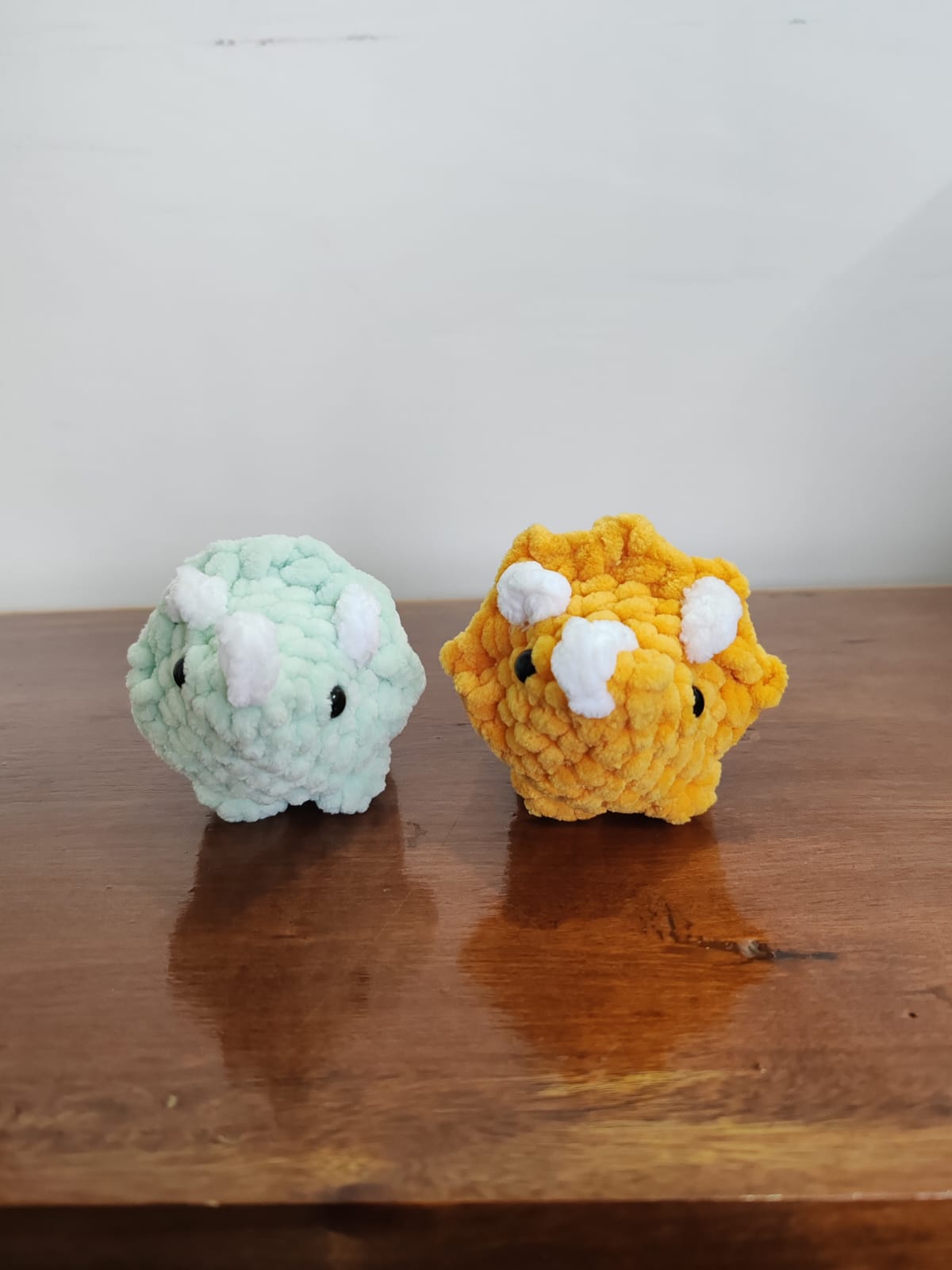 Triceratops plushie, baby dinosaur soft toy