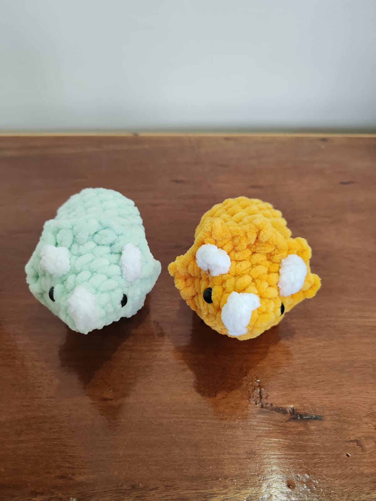 Triceratops plushie, baby dinosaur soft toy