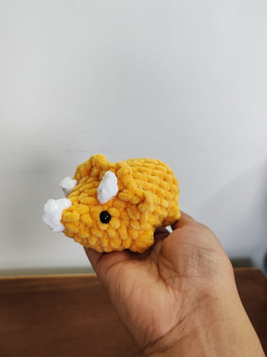 Triceratops plushie, baby dinosaur soft toy