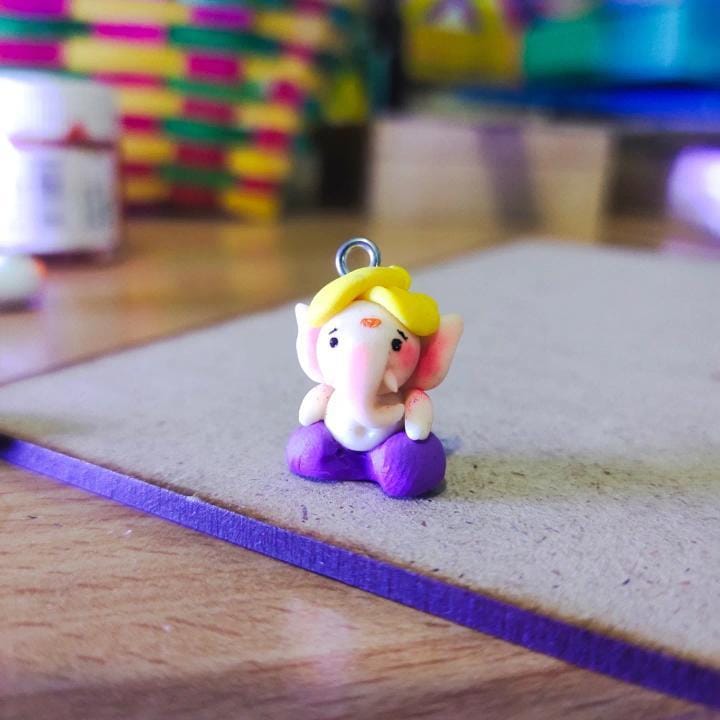 Ganesh keychain, charm, miniature ganpati