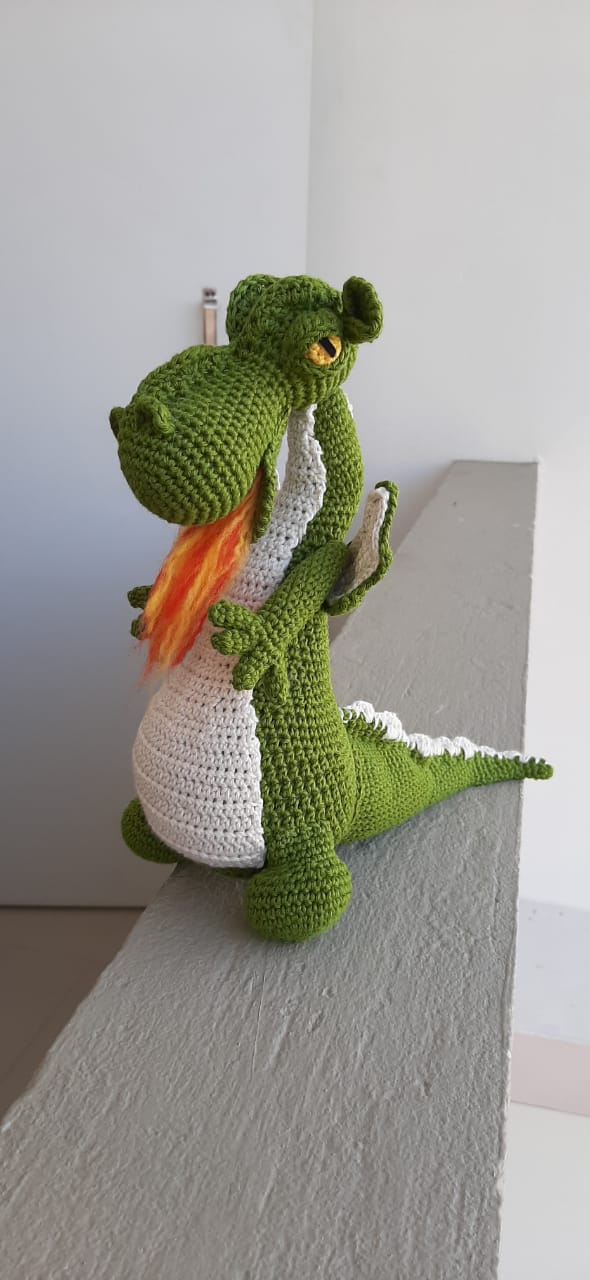 Crochet Dragon plushy soft toy doll handmade