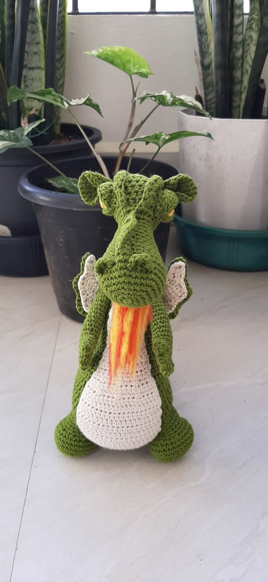Crochet Dragon plushy soft toy doll handmade