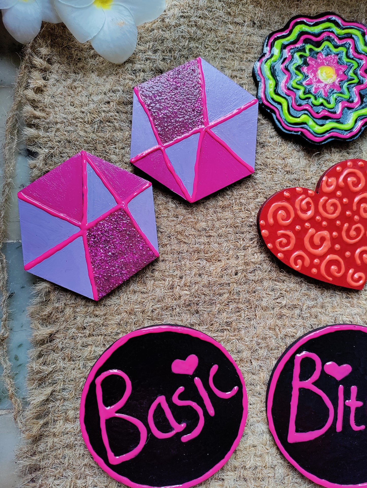 Statement earrings huge studs light weight trippy