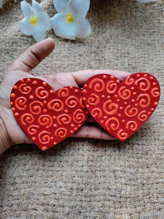 Statement earrings huge studs light weight trippy