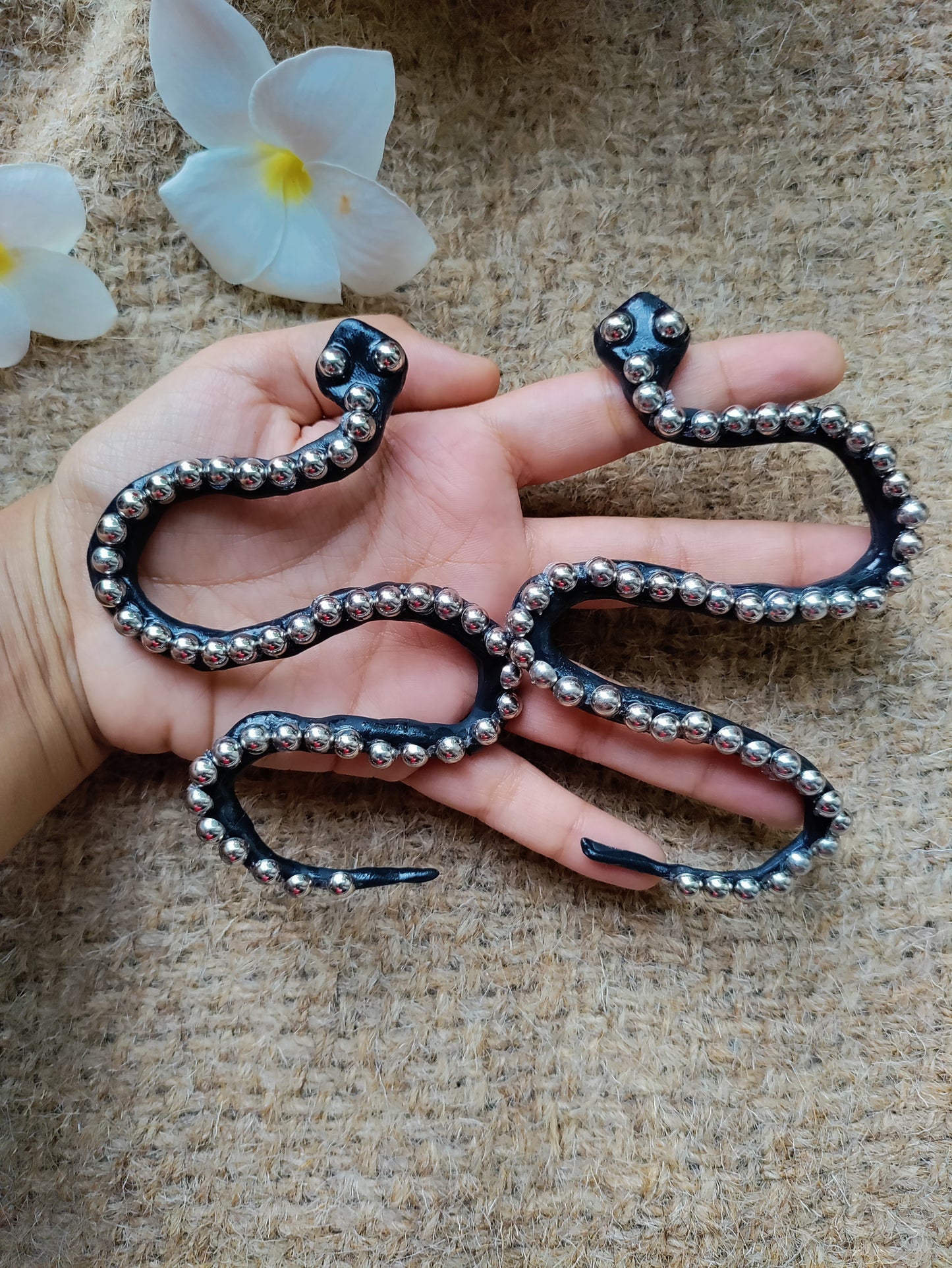 Statement earrings huge studs light weight trippy
