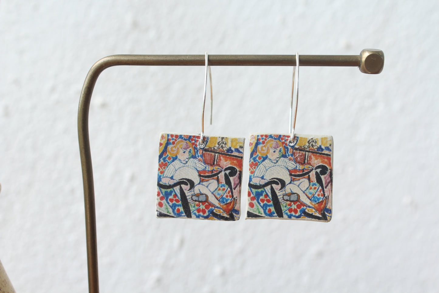 Psychedelic girl earrings danglers