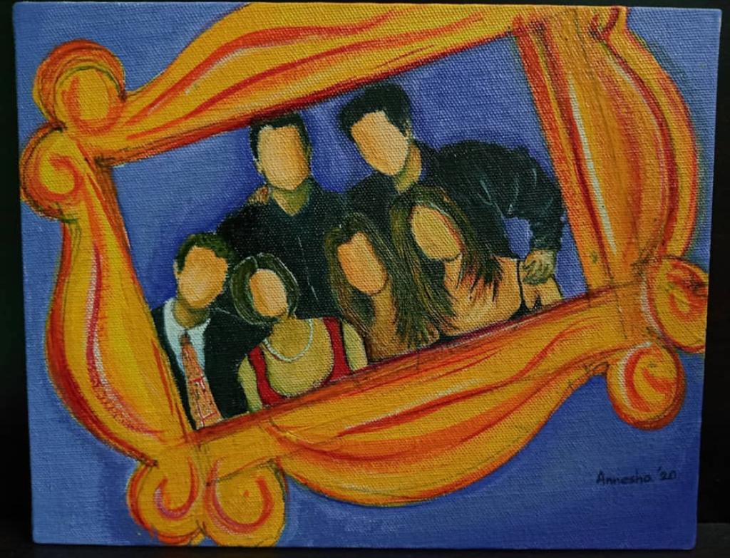FRIENDS art tv show handmade painting on canvas