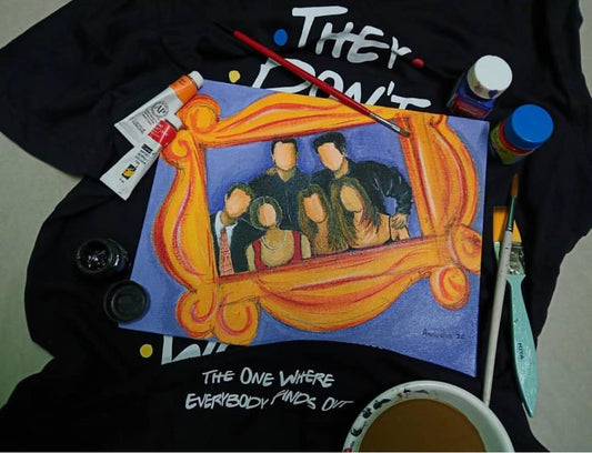 FRIENDS art tv show handmade painting on canvas