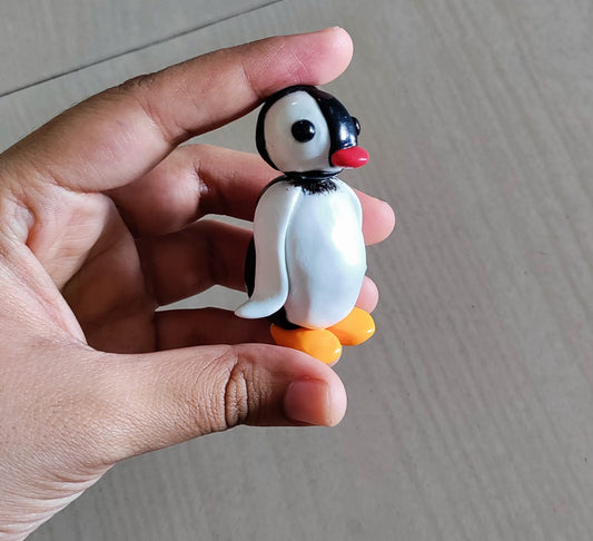 Pinga doll toy figure, Pingu's sister, white penguin