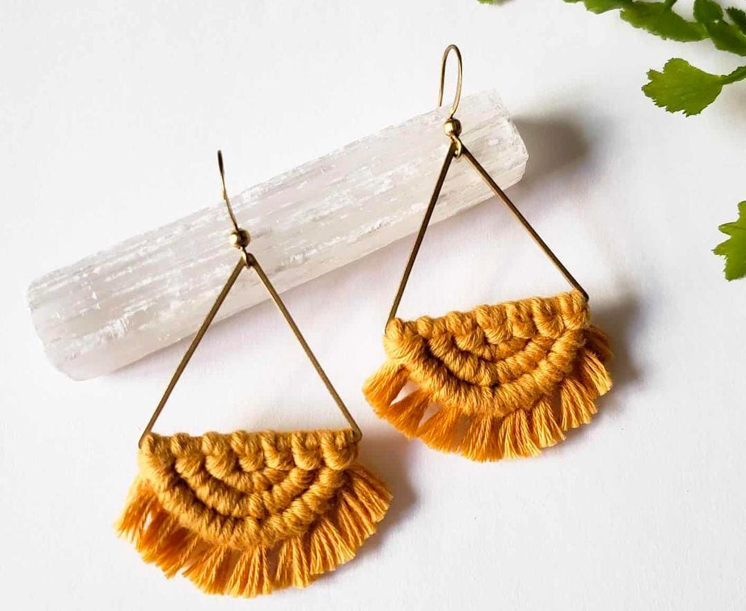 Macrame earrings, danglers
