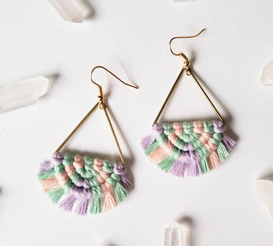 Macrame earrings, danglers