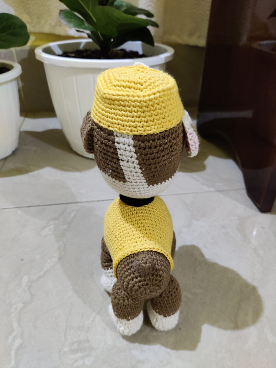 Rubble plushy Paw Patrol handmade doll dog puppy soft toy