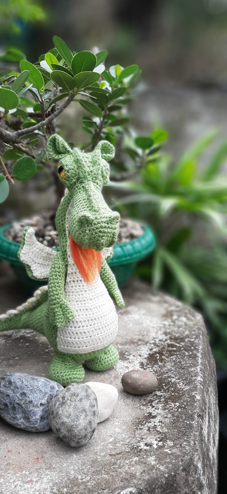Crochet Dragon plushy soft toy doll handmade