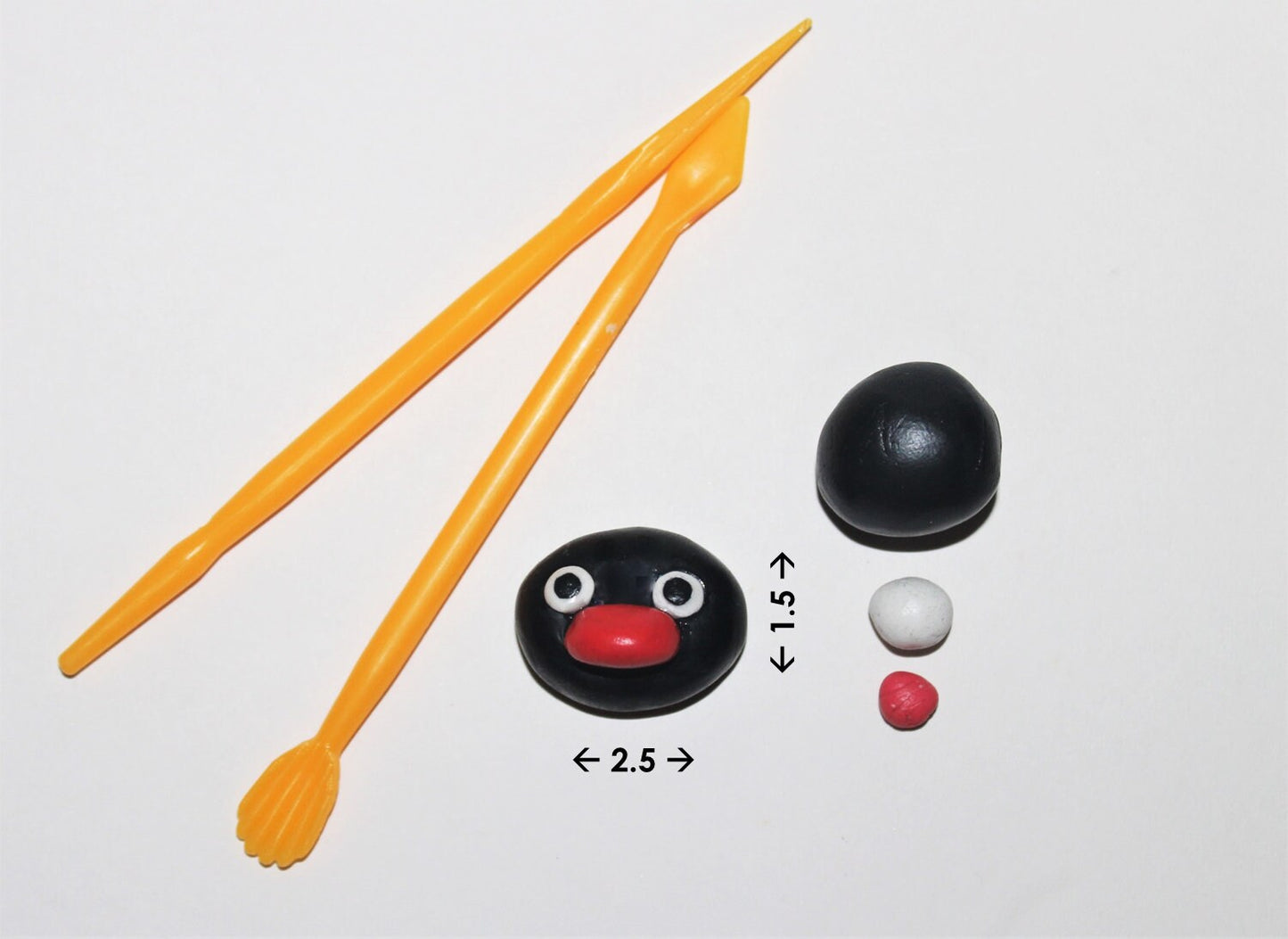 Pingu Fridge Magnet, necklace, pendant, Pingu head, penguin, handmade