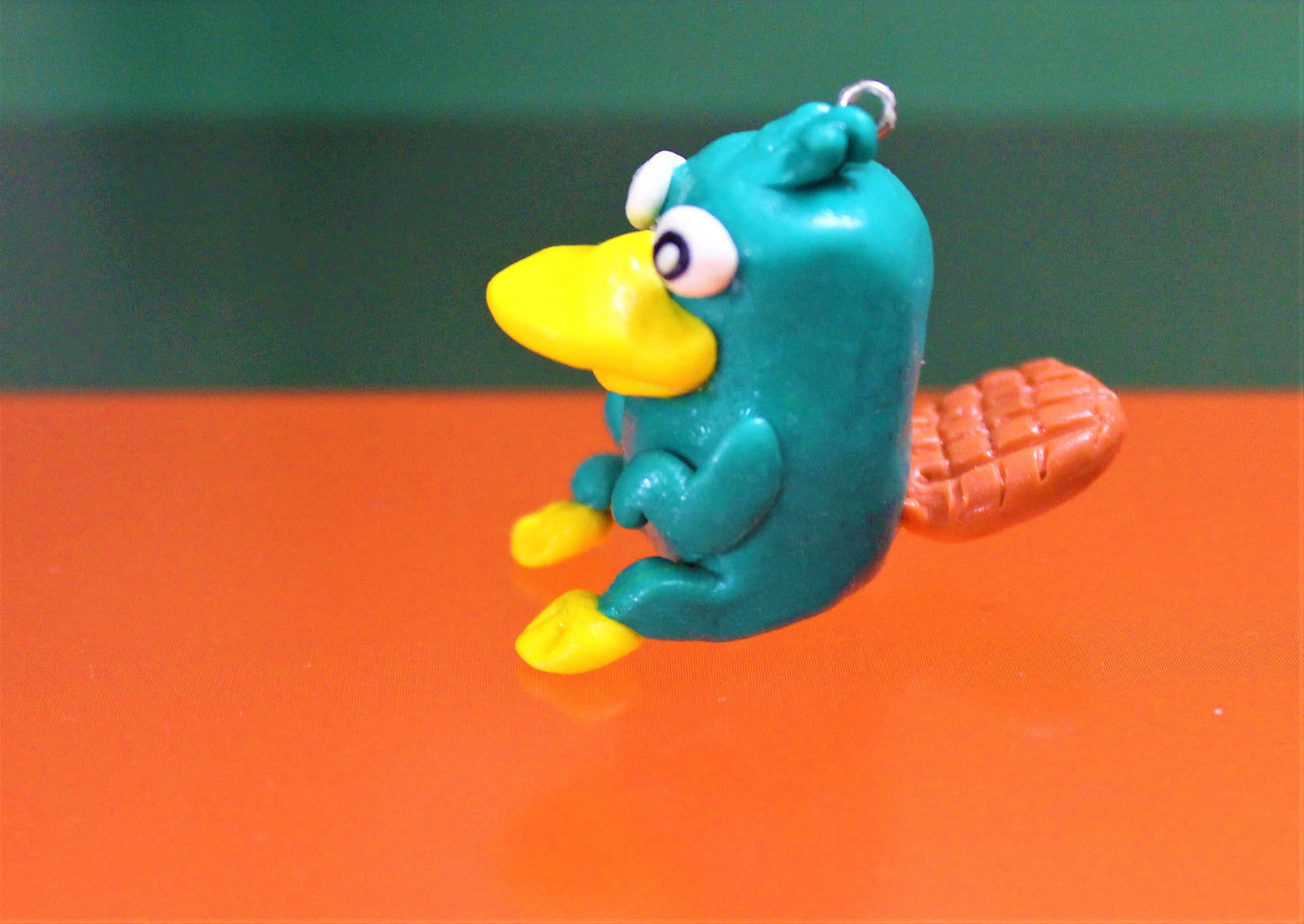 Platypus Perry Keychain/ Agent P figure, figurine, dolls, toys collectable/ earrings/ Phineas and Ferb