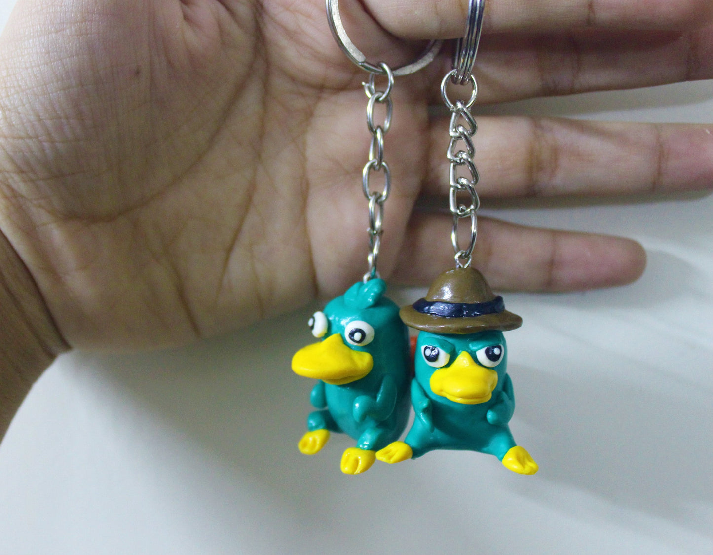 Platypus Perry Keychain/ Agent P figure, figurine, dolls, toys collectable/ earrings/ Phineas and Ferb