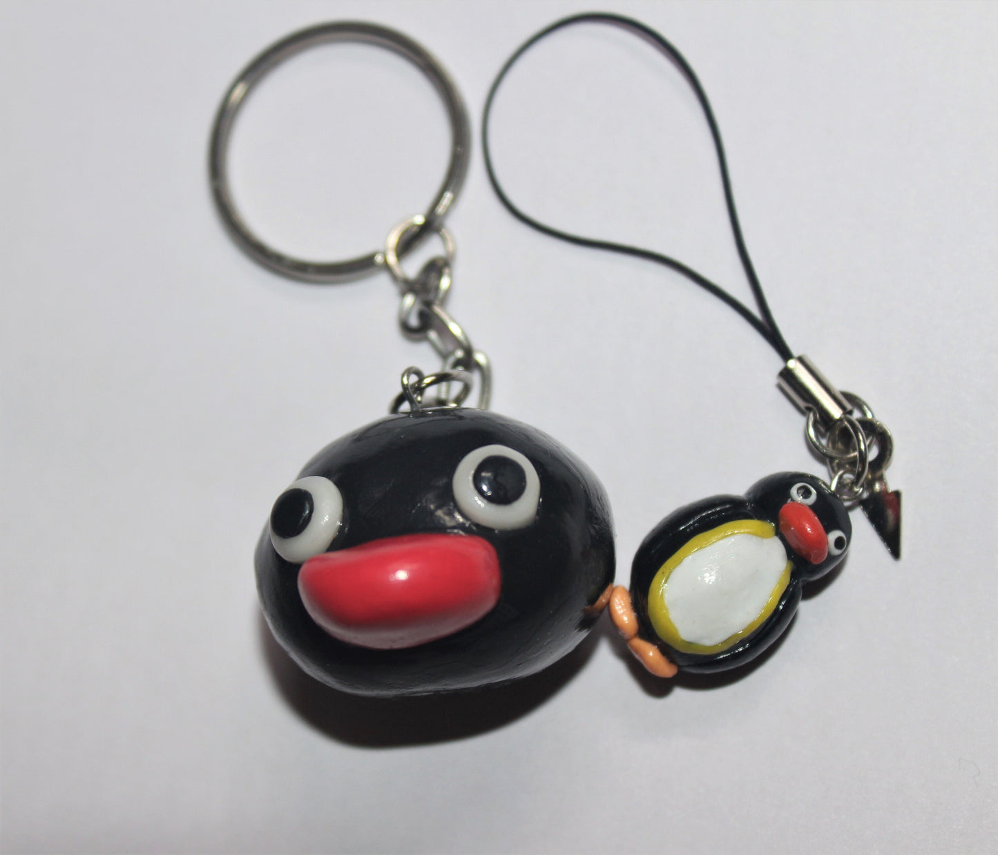 Pingu/ Pingu head/ Miniature Pingu/ Penguin keychain