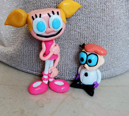 Dexter and DeeDee dolls action figures collectables miniatures toys Dexter's laboratory