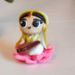 Saraswati Figure Figurine Idol on Lotus