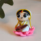 Saraswati Figure Figurine Idol on Lotus
