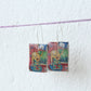 Cat and fish bowl earrings danglers