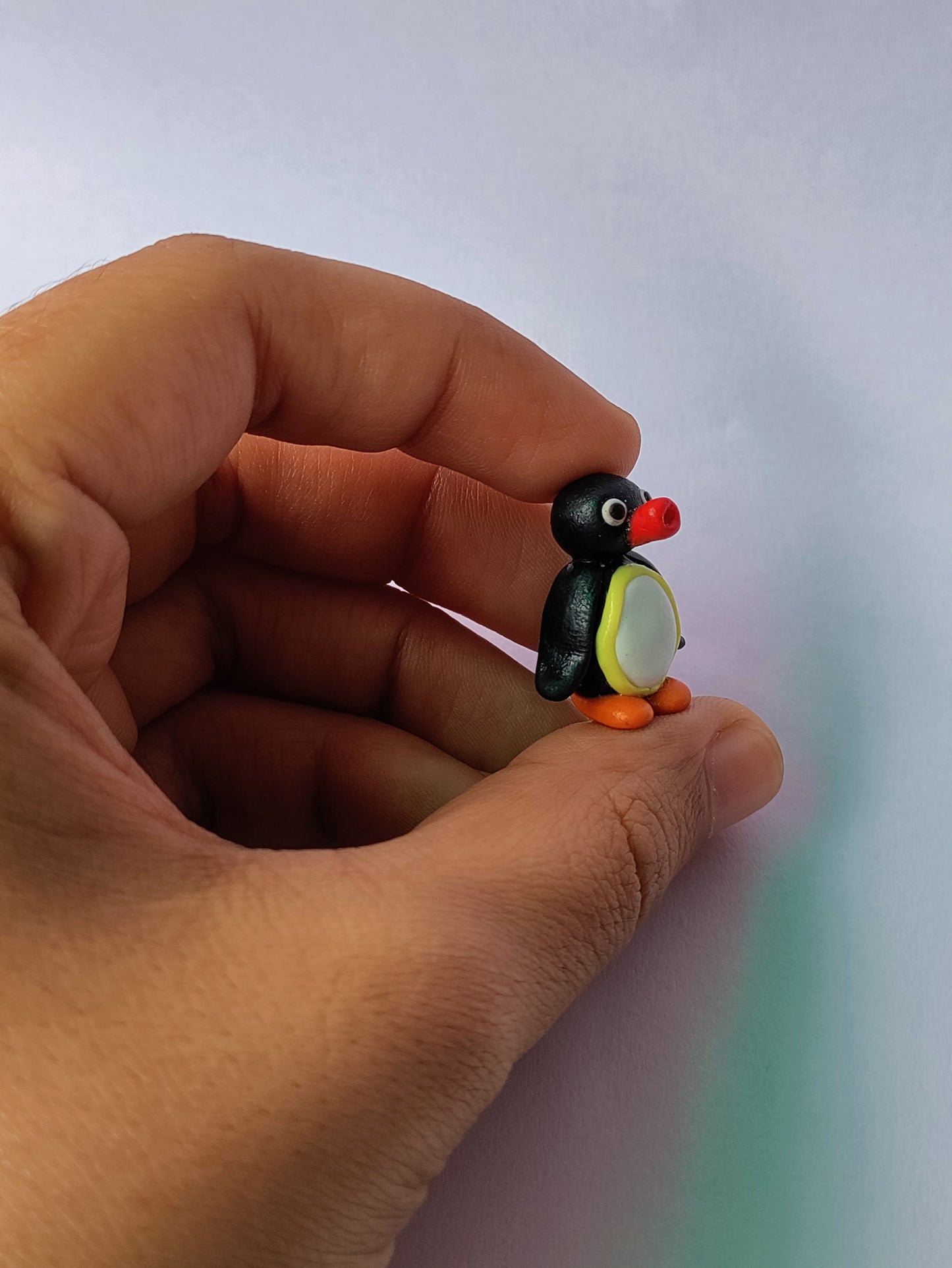 Micro miniature Pingu doll toy figure nooting beak