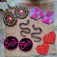 Statement earrings huge studs light weight trippy