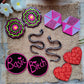 Statement earrings huge studs light weight trippy