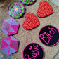Statement earrings huge studs light weight trippy