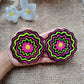 Statement earrings huge studs light weight trippy