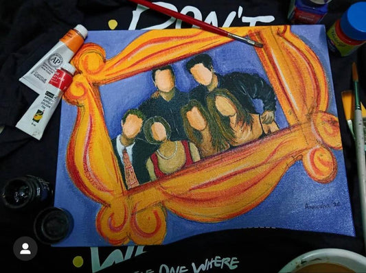 FRIENDS art tv show handmade painting on canvas