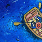 SAIL painting on canvas boat river abstract art