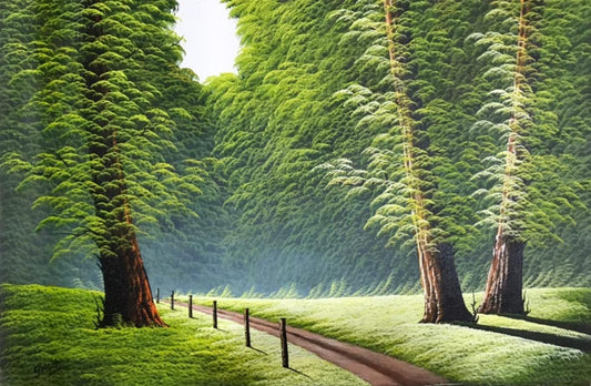 Landscape 11, painting, acrylic, forest, indian terrain