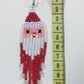 Santa Claus seed bead earrings danglers