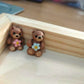 Miniature bear figure keychain