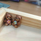 Miniature bear figure keychain