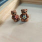 Miniature bear figure keychain