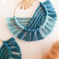 Macrame hoops, earrings, multicolour