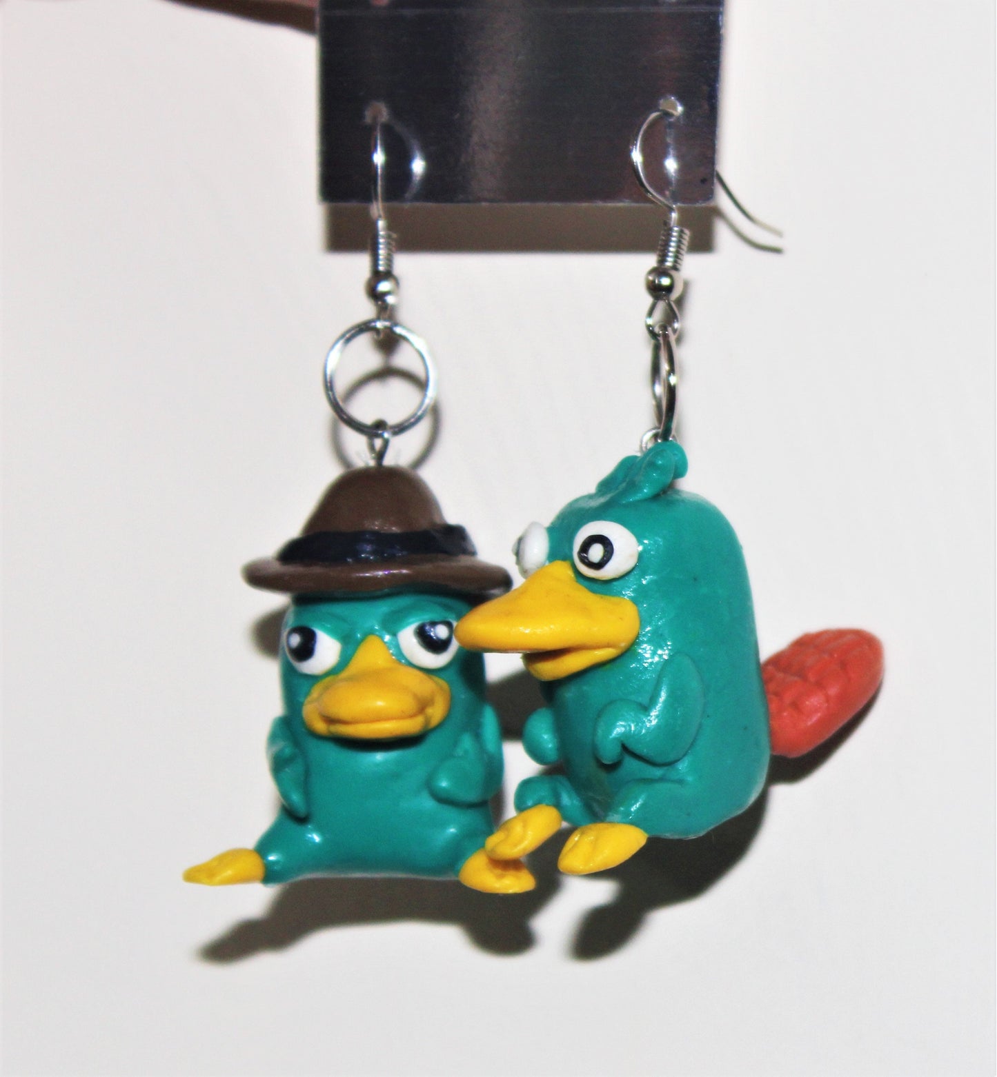Platypus Perry Keychain/ Agent P figure, figurine, dolls, toys collectable/ earrings/ Phineas and Ferb