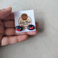 Pingu head broach, earrings, keychain broach, pins, clips, studs, 90s kids