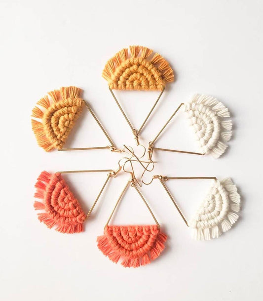 Macrame earrings, danglers